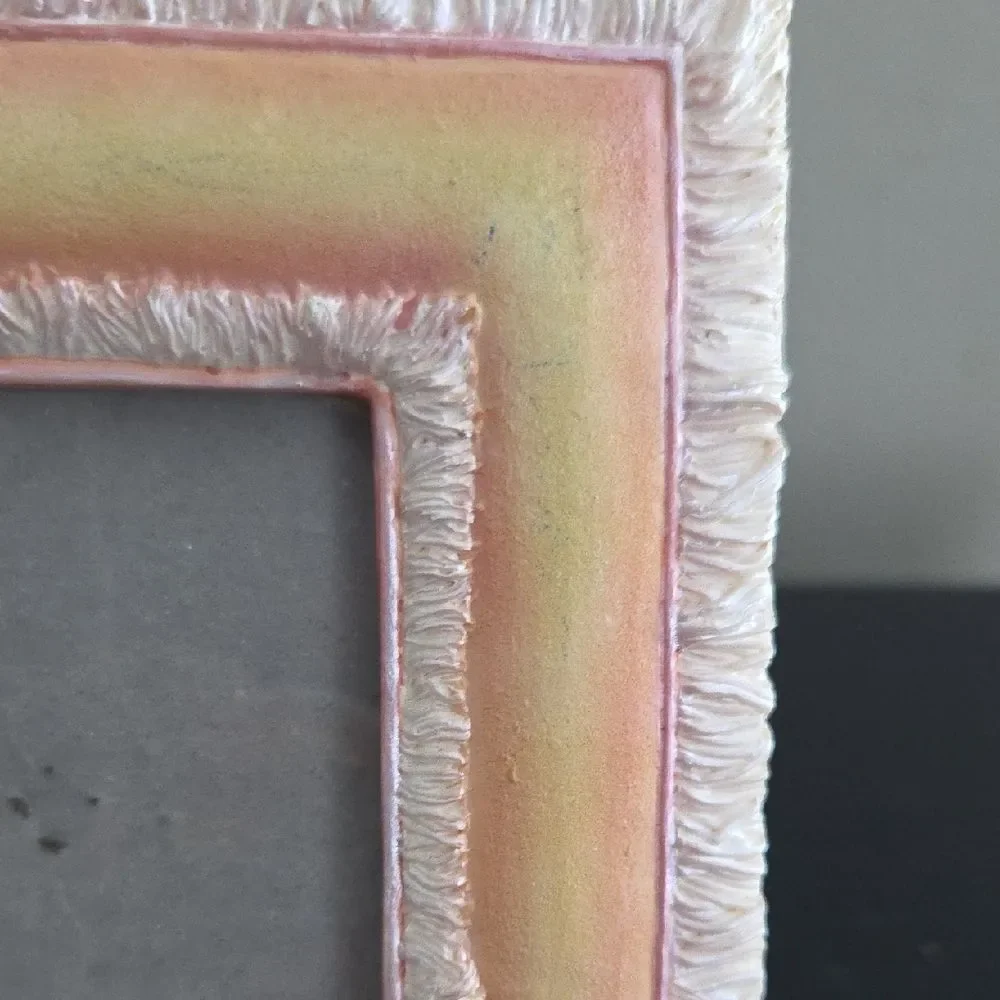 Charming Tan and Cream Picture Frame